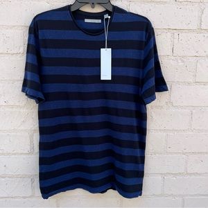 Vince Blue & Black Striped Shirt NEW